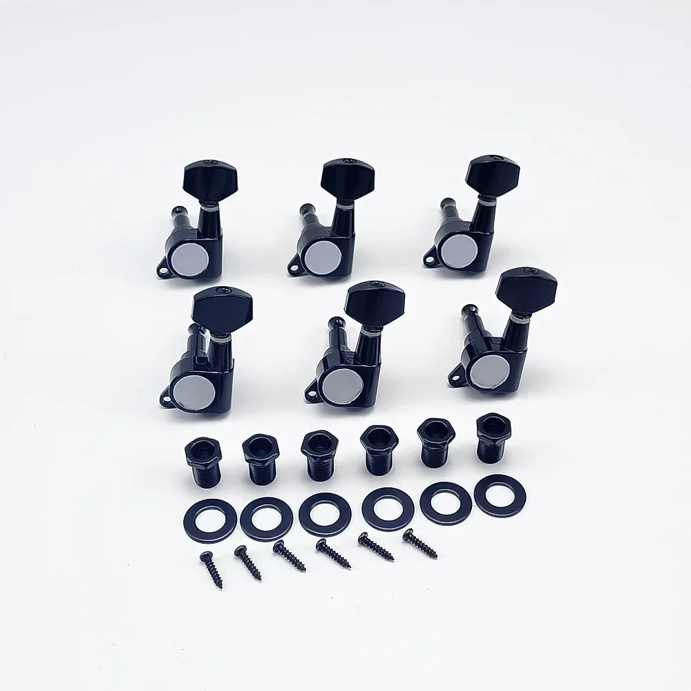6 stücke Versiegelt Gitarre String Pegs Locking Tuner 3L3R Tuning Pegs String Tuner Elektrische Akustische Gitarre Tuner – Detail 7