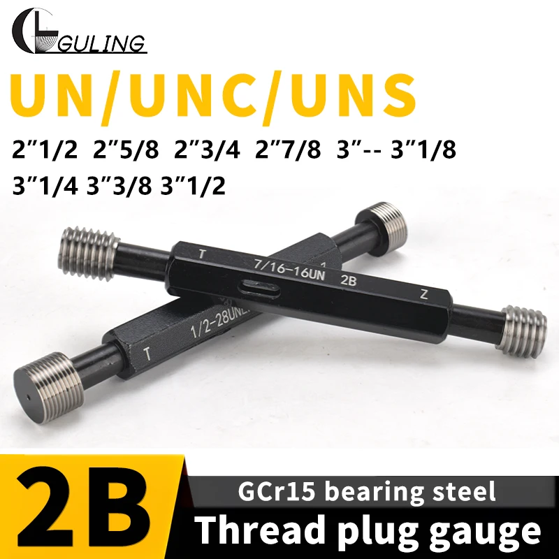 1PCS 2B 2''1/2 2''5/8 2''3/4 2''7/8 3''-- 3''1/8 3''1/4 3''3/8 3''1/2 UN/UNC/UNS 미국 표준 미세 나사 플러그 게이지
