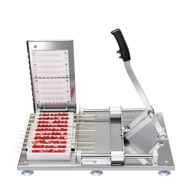 

Household stainless steel skewer machine manual satay skewer BBQ lamb skewer lamb skewer tool