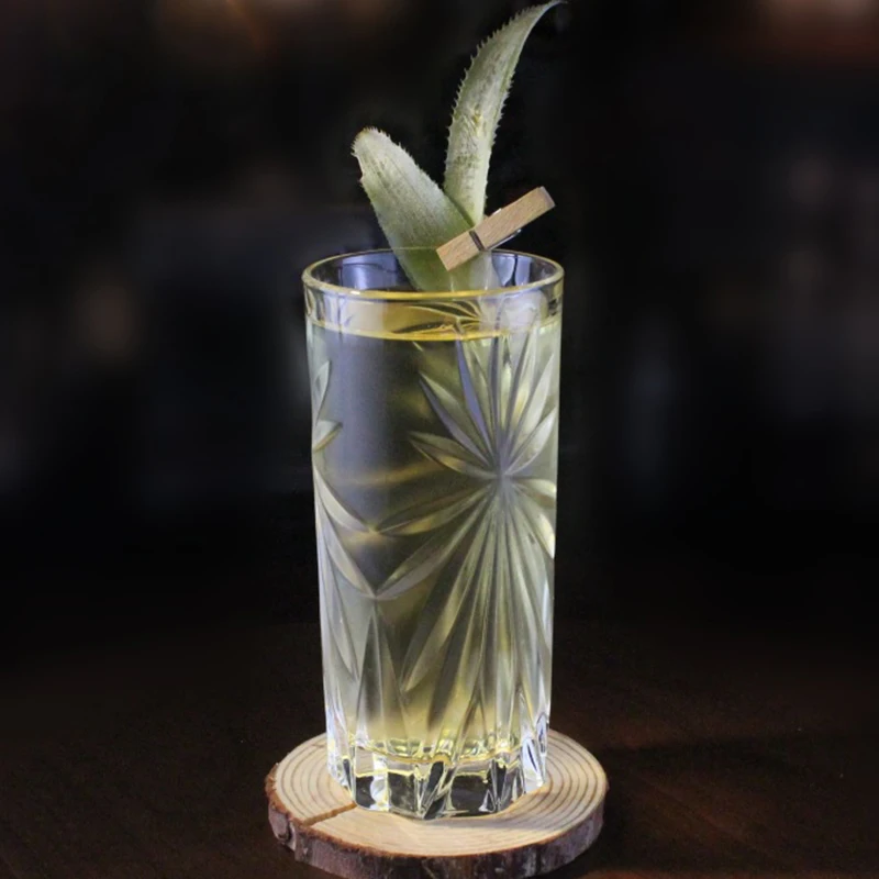 310ml/320ml Cocktail Glass Collins Cups Diamond Flower Painting Drinkware Transparent Crystal Glass Tumbler Coffee Cup Juice Cup