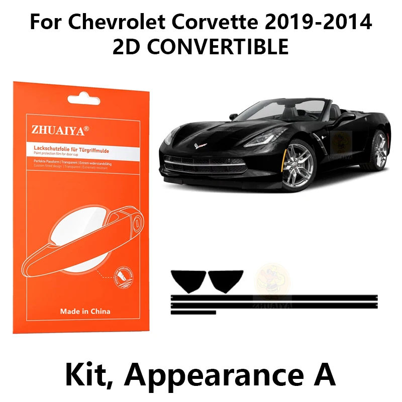 

Защитная пленка ZHUAIYA для красок дверной ручки, ТПУ PPF для Chevrolet Corvette 2023-2000 2D, трансформер