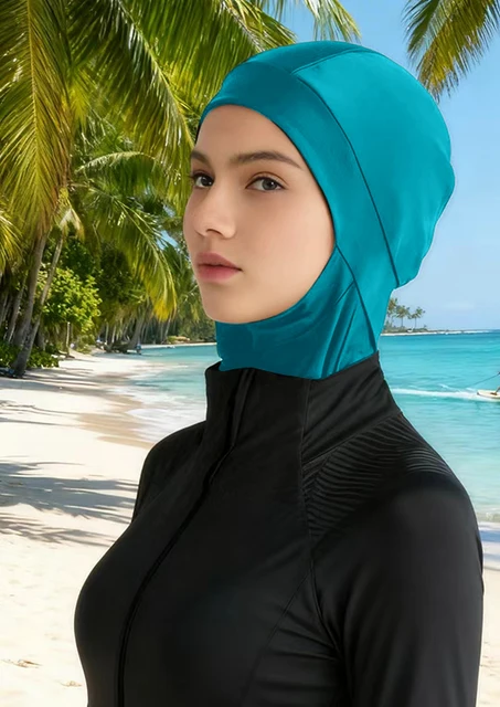 1 pièces Burkini Femme Hijab bain bain Hijab femmes été plage instantané Turban casquette