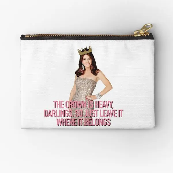 

Heavy Crown Lisa Vanderpumptagline Rhobh Zipper Pouches Socks Panties Packaging Coin Bag Small Cosmetic Women Key Money Pocket