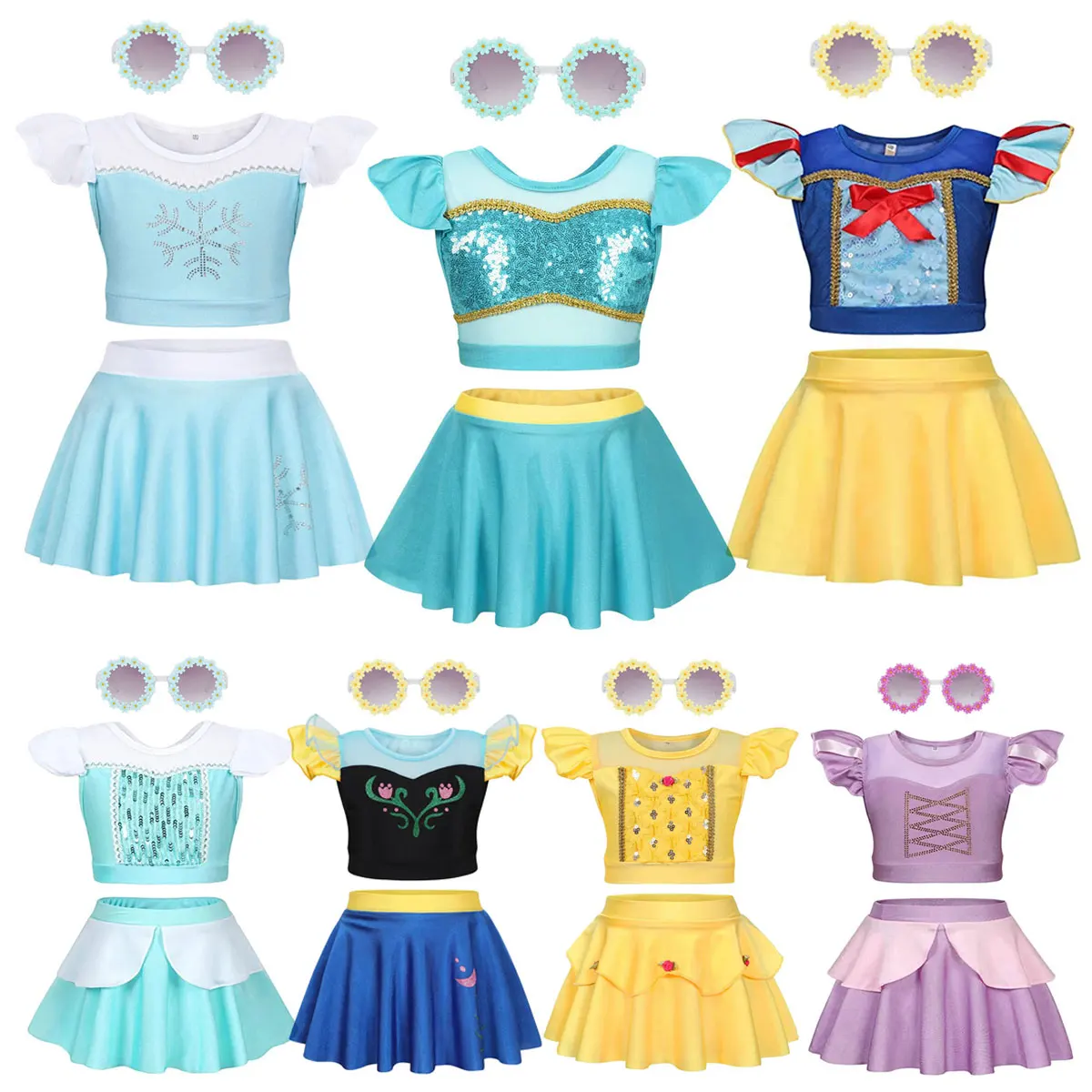 thumbnail image 2 of Bañador para niña con temática de princesa, traje de baño creativo para playa, piscina, fiesta, Bikini, 2 piezas, 2 of 5