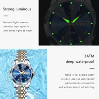 POEDAGAR Fashion Ladies Watch Waterproof Luminous Date Week Watch for Woman High Quality Stainless Steel Women's Quartz Watches - Image 4