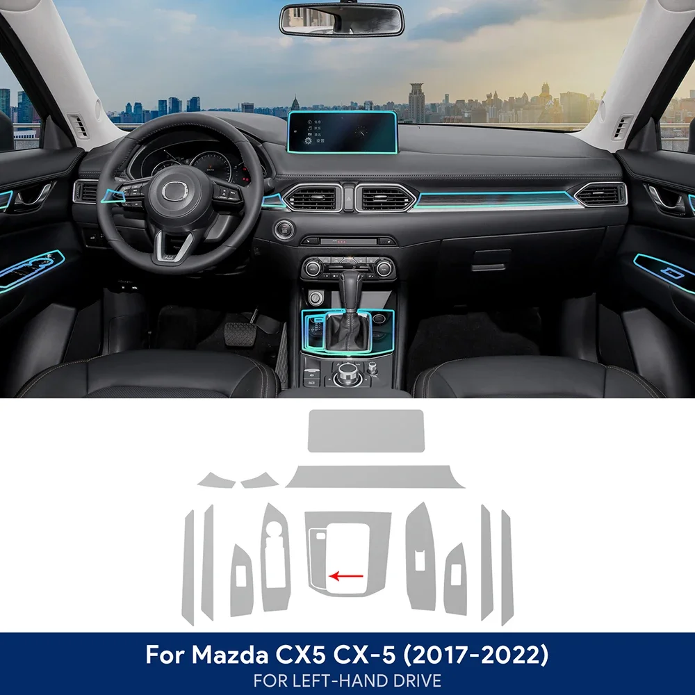 For Mazda CX-5 CX5 2017-2024 Interior Protection Film TPU Anti-scratch ...