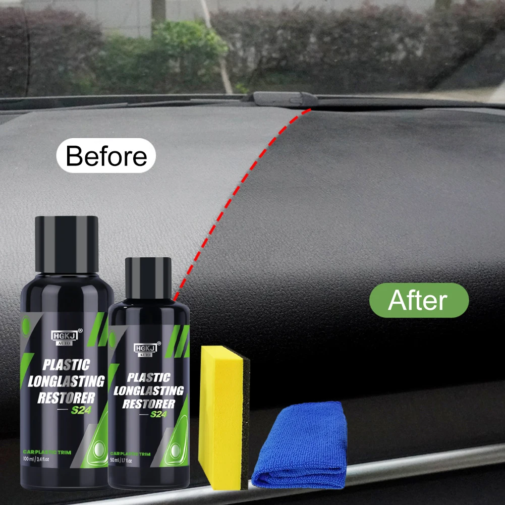 Car Plastic Renovation Wax Hydrophobic Liquid Plastic Restorer Clean  Restore Gloss Polish For Plastic Long-Lasting Protects hgkj - AliExpress