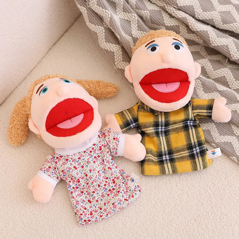 Schöne 28cm-33cm Kinder Plüsch Finger & Handpuppe beliebte Aktivität Junge Mädchen Rollenspiel Schlafens zeit Geschichte Requisiten Familie spielen Spielzeug Puppe – Detail 28