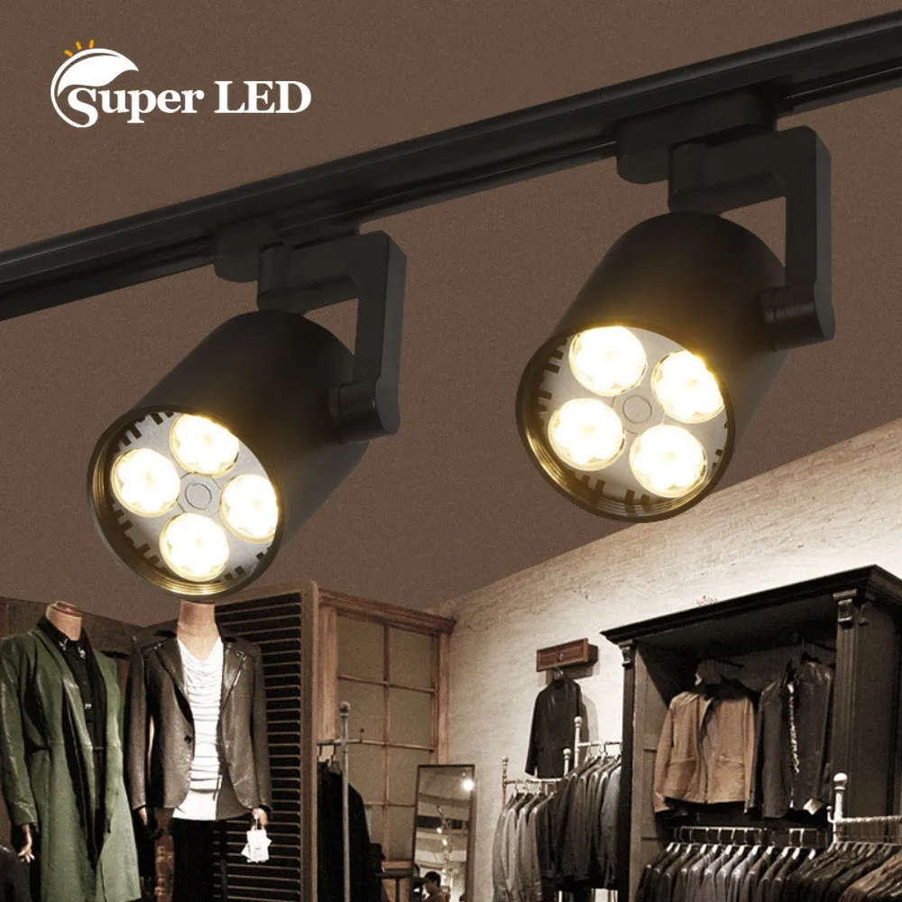 Ceiling Rail Lamp Spotlight for Kitchen Fixed Clothing Shoes Shops Stores Track Lighting Corridor 40W COB LED Track Light