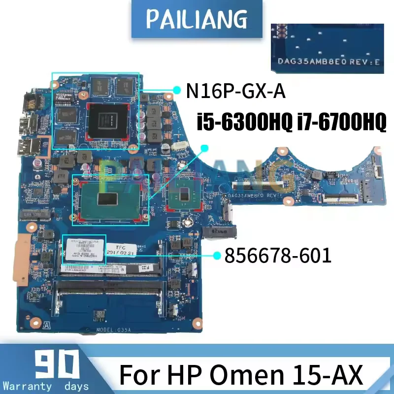 For HP Omen TPN-Q173 15-AX 15-ax250wm Laptop Motherboard