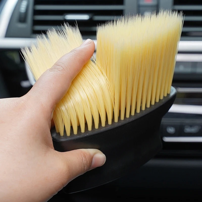 Brosse douce de balayage de la poussière intérieure de voiture, outil de lavage de voiture, artefact, écart intérieur, sortie d'air, brosse de nettoyage