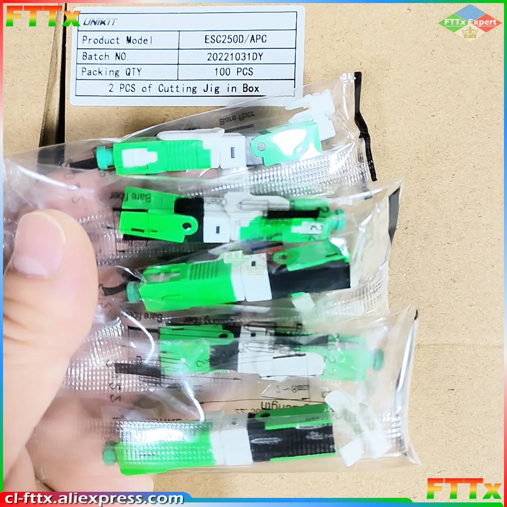 FTTH UNIKIT ESC250D SC APC UPC Single-Mode Fiber Optic Quick Connector FTTH SM Optic Fast Connector