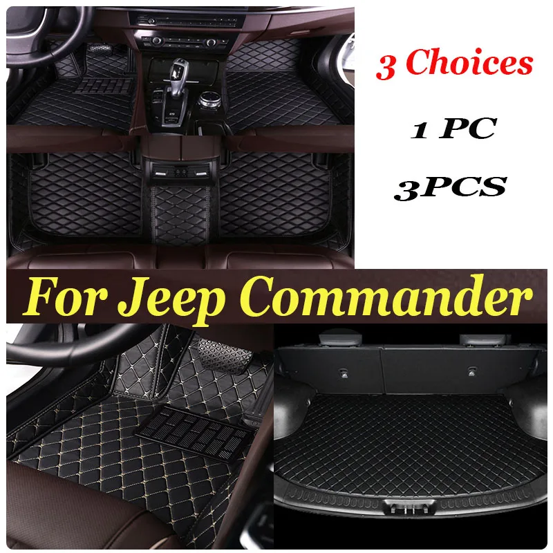 

Car Floor Mats For Jeep Commander XK 2006~2010 Rug Carpet Anti Dirty Pads Leather Mat Set Interior Parts Car Accessories 5 Seat