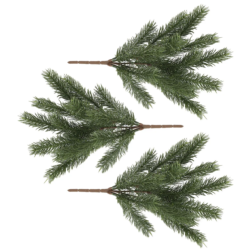 

Artificial Christmas Picks Green Pine Needles Stems Tree Filler Branches Holiday Winter Garland Greenery Flower Bushes