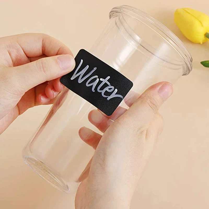 20/60 PCS 5x3.5cm Erasable Chalkboard Labels Sticker For Kitchen Jars Stickers Removable Waterproof Blackboard Sticker Label