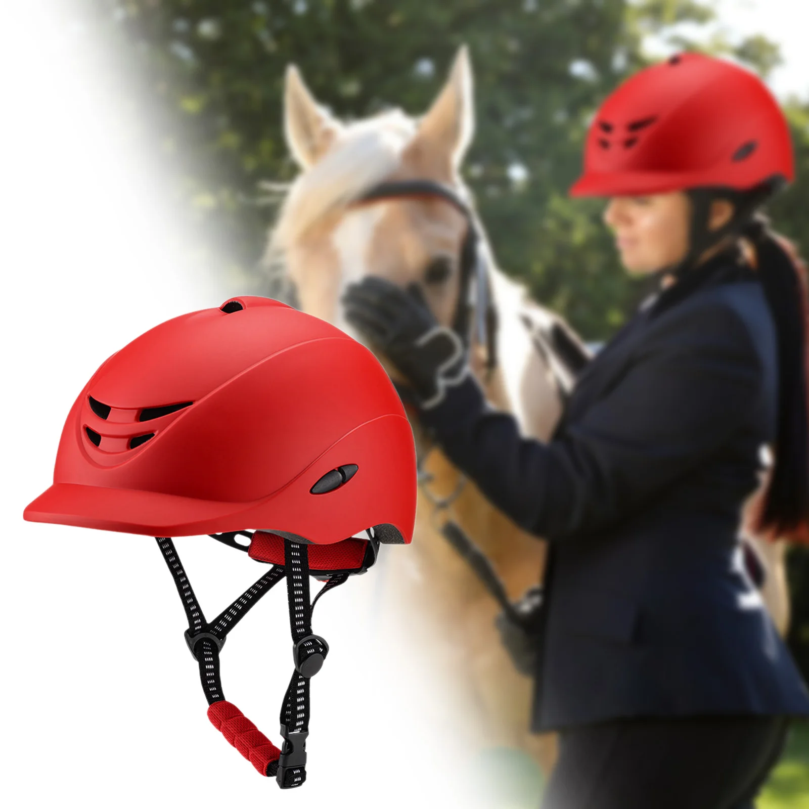 Unisex Equestrian Hat, Men Women Equestrian Hat, Horseback Rriding Hat, Compact Portable Adjustable Gifts for Men and Women 2