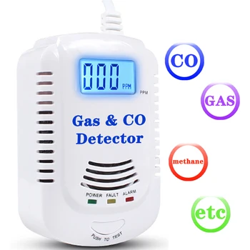 2 in 1 Natural Gas Detector And Carbon Monoxide CO Detector, Combustible Gas Leak Detector Monitor For Co, Lng, Lpg, Methane 1