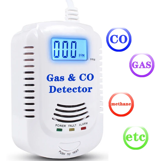 2 in 1 Natural Gas Detector And Carbon Monoxide CO Detector, Combustible Gas Leak Detector Monitor For Co, Lng, Lpg, Methane 1