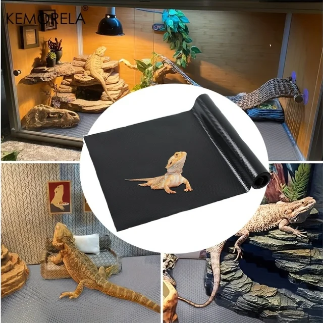 KEMORELA Reptile Carpet Terrarium Liner Bedding Reptile Substrate Mat Safe And Comfortable Reptile Cage Mat For Snake Lizard 3