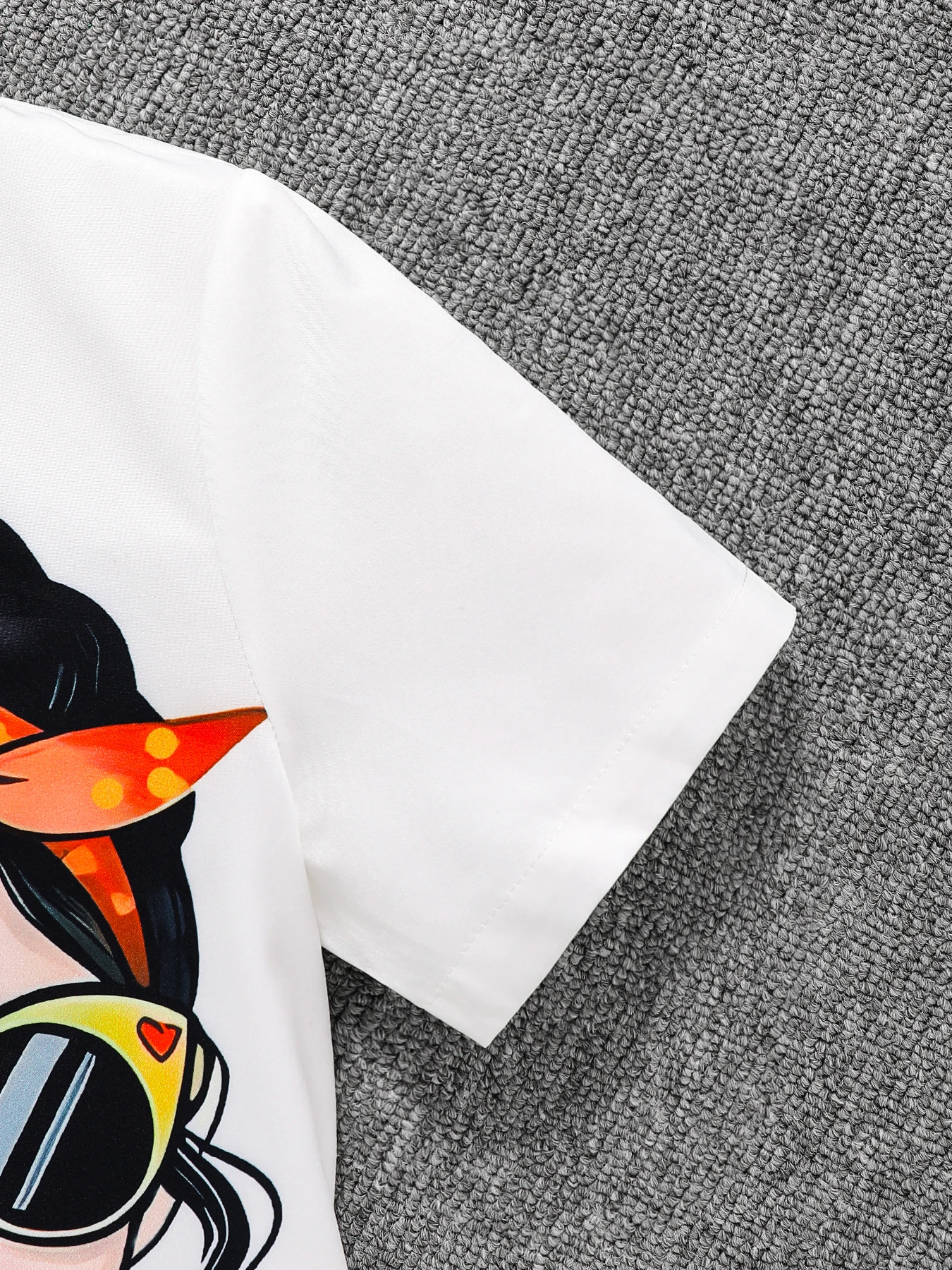 Children's sweater autumn and winter cartoon girls printed pattern round-necked long-sleeved sweater three-piece set