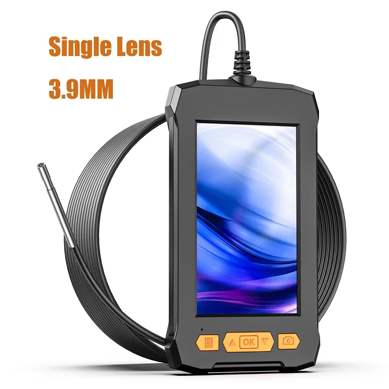 Industrial Endoscope Camera Signal&Dual Lens 4.3 Inch Screen HD1080P Monitor Car Inspection Borescope Waterproof 2600mAh P40S security surveillance system Surveillance Items