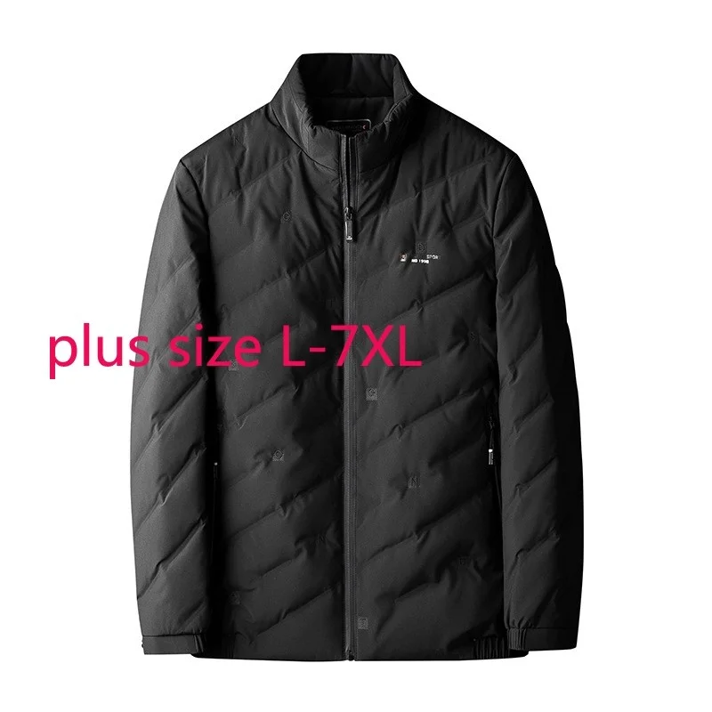

Autumn New Lagrg Arrival And Suepr Winter Young Men Fashion Casual Stand Collar Lightweight Down Jacket Plus Size L-5XL 6XL 7XL