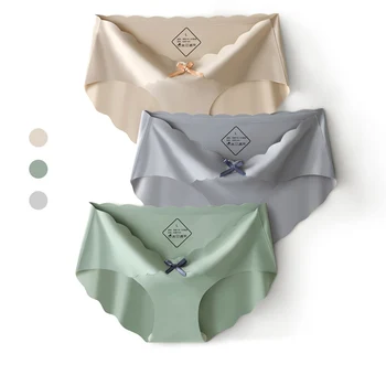 Summer Solid Color Plus Size Maternity Panties Ice Silk Seamless Low-Rise Breathable Comfort Underwear for Pregnant Women
