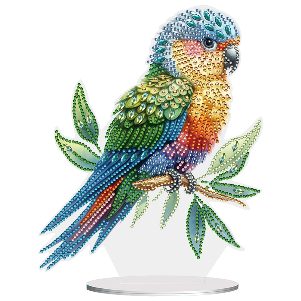 Diamond Painting Diamond Art Painting Kit Diamond Painting Set Parrot 5D DIY Diamond Art Tabletop Decorations Single-Side Special Shape Table Top Diamond Painting Ornament Kit for Home Decor
