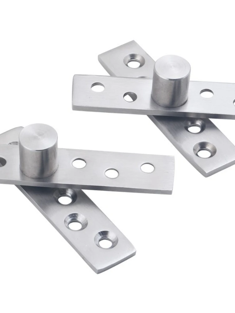 Stainless Steel Door Hinges Rotating 360 Degree Rotation Axis Up and Down Locating Shaft Hidden Pivot