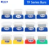10pcs/box Dental Diamond Burs TF Series FG 1.6mm For handpiece Ceramics Composite Polishing Repair Kit Dentist Equipment 1