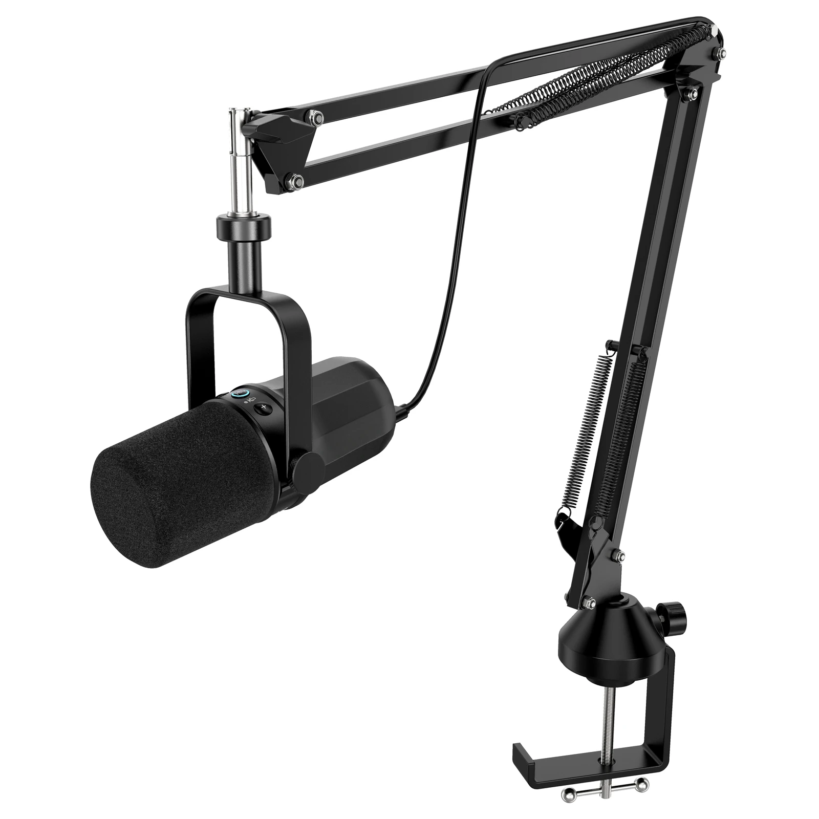 

New Profissional USB Dynamic Microphone Cantilever Stand Desktop Capacitor Mic for Podcasts