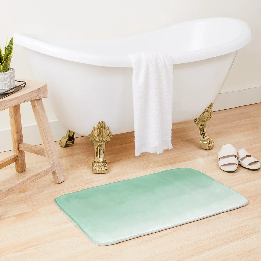 Seafoam Green Acquerello Ombre (Seafoam Verde/Bianco) Tappetino Da Bagno Bagno Slip House Ingresso Interno Pavimento Wc Mat