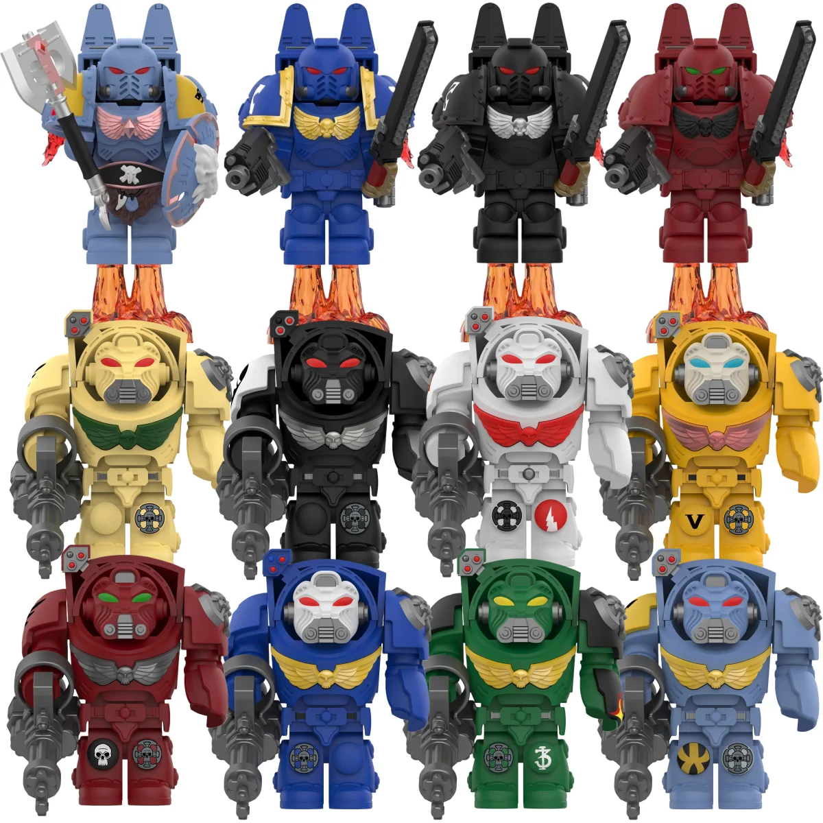 DY709 DY710 DY712 Transformation Mini Model Figures Robot Warrior Gun Model Building Blocks Toys Halloween Christmas Gifts