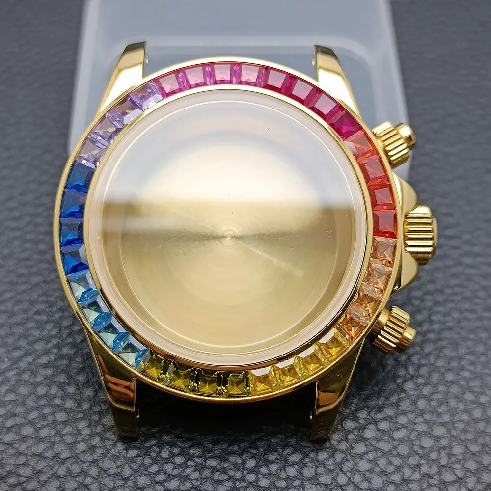 Elegant 39.3mm Silvery/Gold Men's Watch with Steel Case and 20mm Strap Box