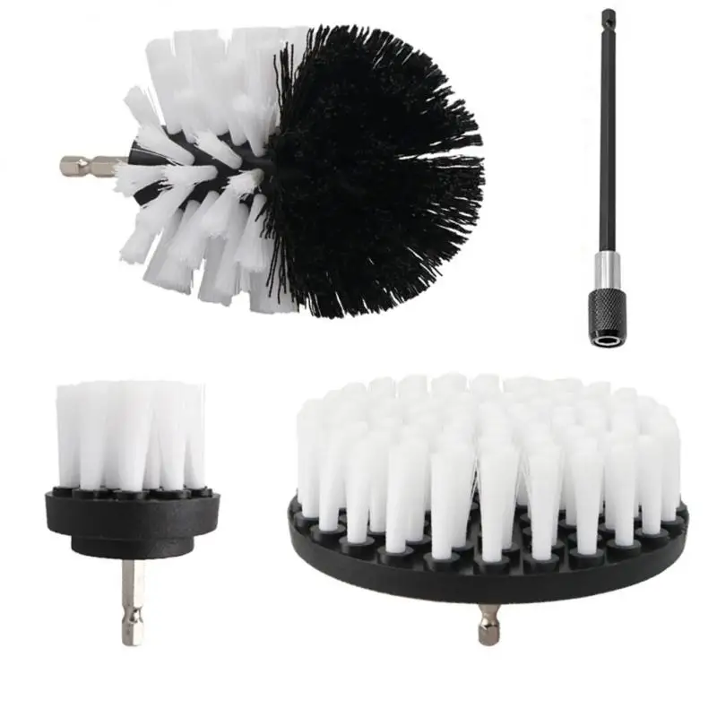 Brush Attachment Set With Extender Auto Tires Cleaning Scrubber Brushes