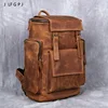 Retro Leather Backpack Men Crazy Horse Leather Large Capacity Multifunctional Outdoor Travel Backpack 1