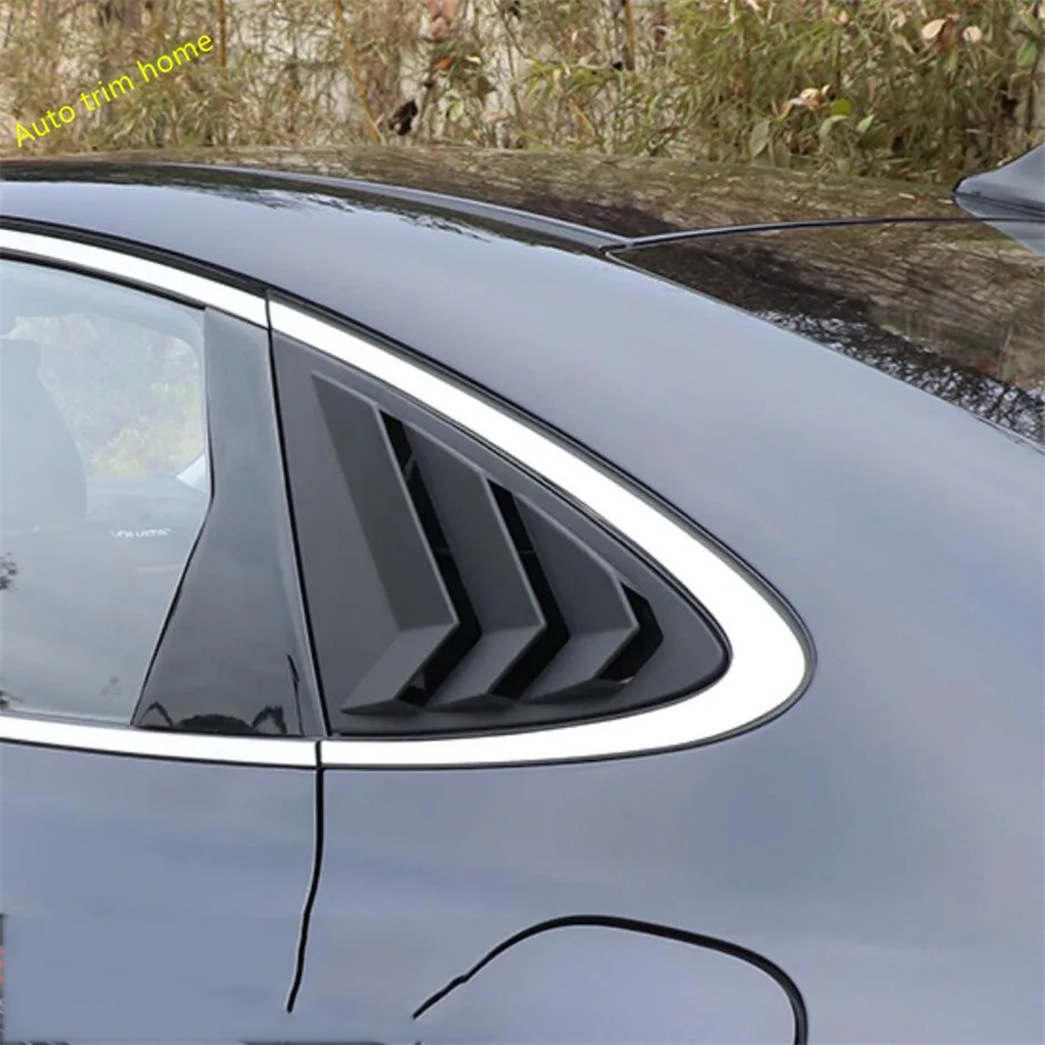 CEBAT 2PCS ABS Carbon Fiber Rear Side Window Louvers For Hyundai Sonata DN8 2020-2023 - Air Vent Scoop Sun Shade