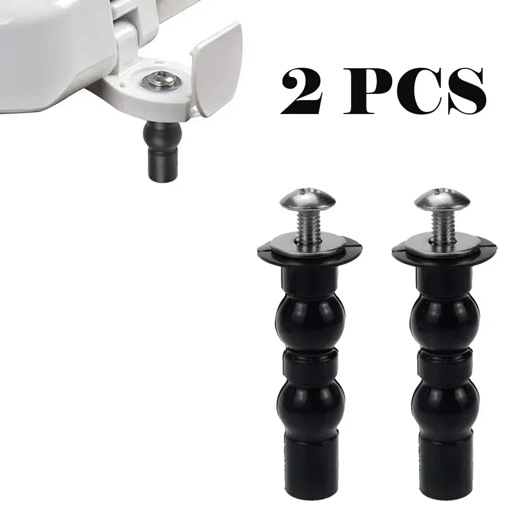 2 Pack Toilet Hinge Screw Expanding Rubber Bolt Top Nuts Compatible Replacing Broken Toilet Hinges toilet hinge replacement