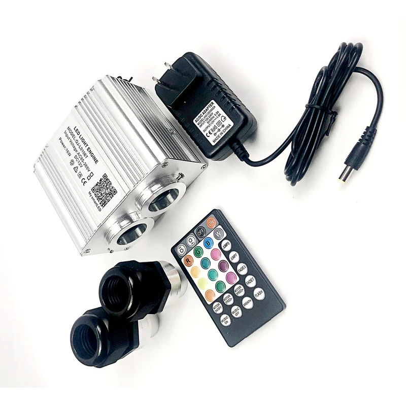 Description Picture 4 of itemOptic Lighting Smart APP 16W Twinkle Fiber engine RF control Cable Starry Effect Ceiling Double Heads Lights car room lamp new