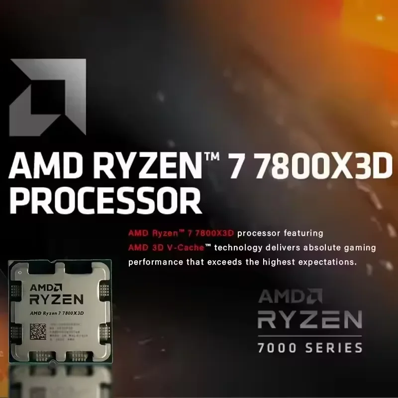AMD 라이젠 7 게이밍 프로세서 R7 5800X3D 새로운 라이젠 5000 시리즈 3.4GHz 8코어 16스레드 CPU 프로세서 DDR4 96MB 105W 7nm