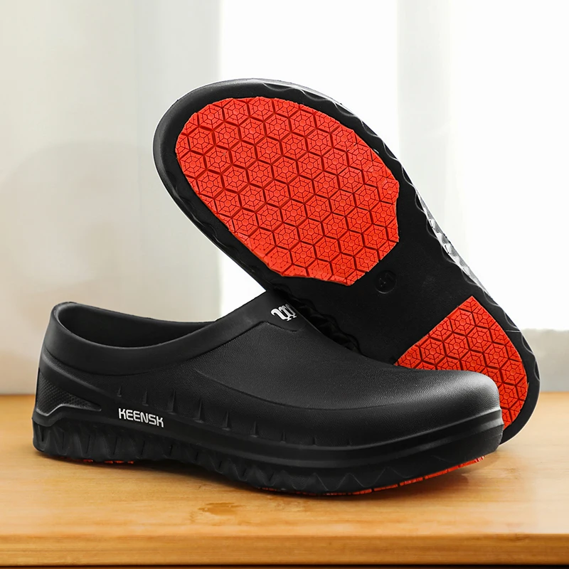 Men Chef Shoes Oil-proof Anti-slip Casual Sandals Slip-on EVA Waterproof Shoes Outdoor Work Shoe