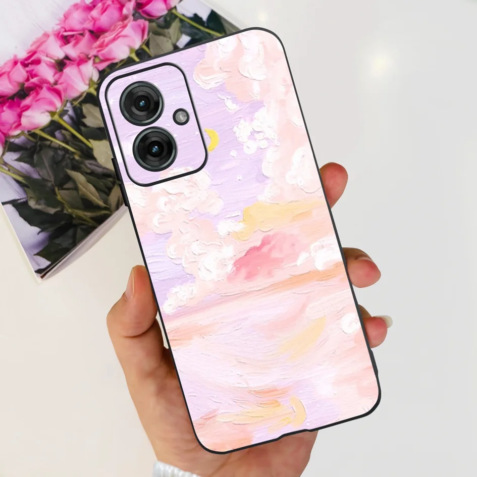 Lovely Cartoon Soft Silicone Back Protective Case Cover - Moto G55 5G