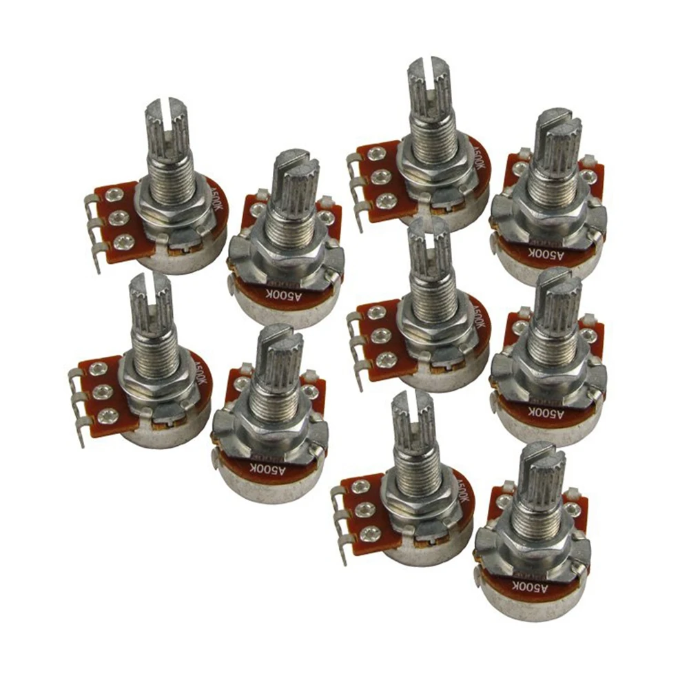 

Guitar Small Size Pots A500K Potentiometers For Guitar Bass Parts (Pack Of 10)