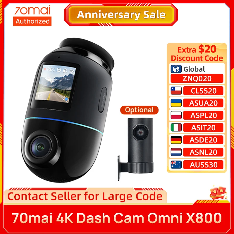 70mai Dash Cam Omni X800ドライブレコーダー 【公式通販】