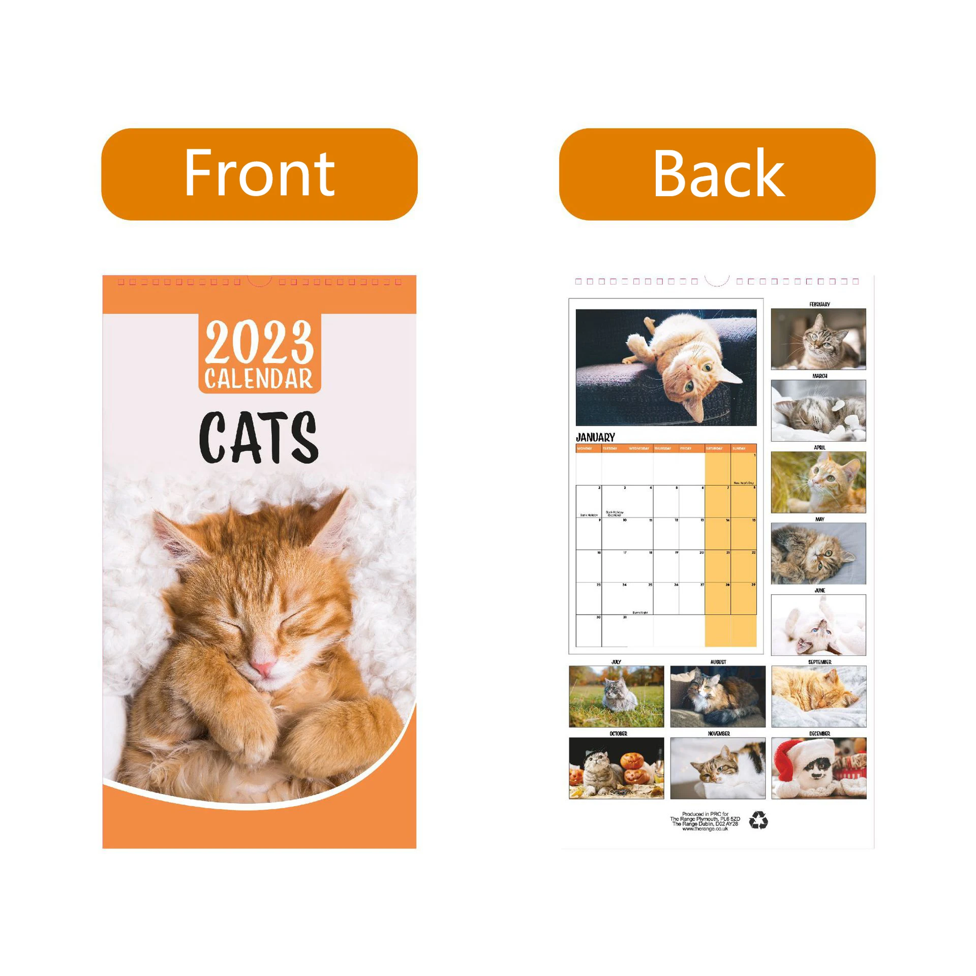 2023 Cat And Dog Hanging Calendar Animal Series Monthly Work Daily Wall  Calendar Time Planning Wall Decor Thick Solid Paper - AliExpress