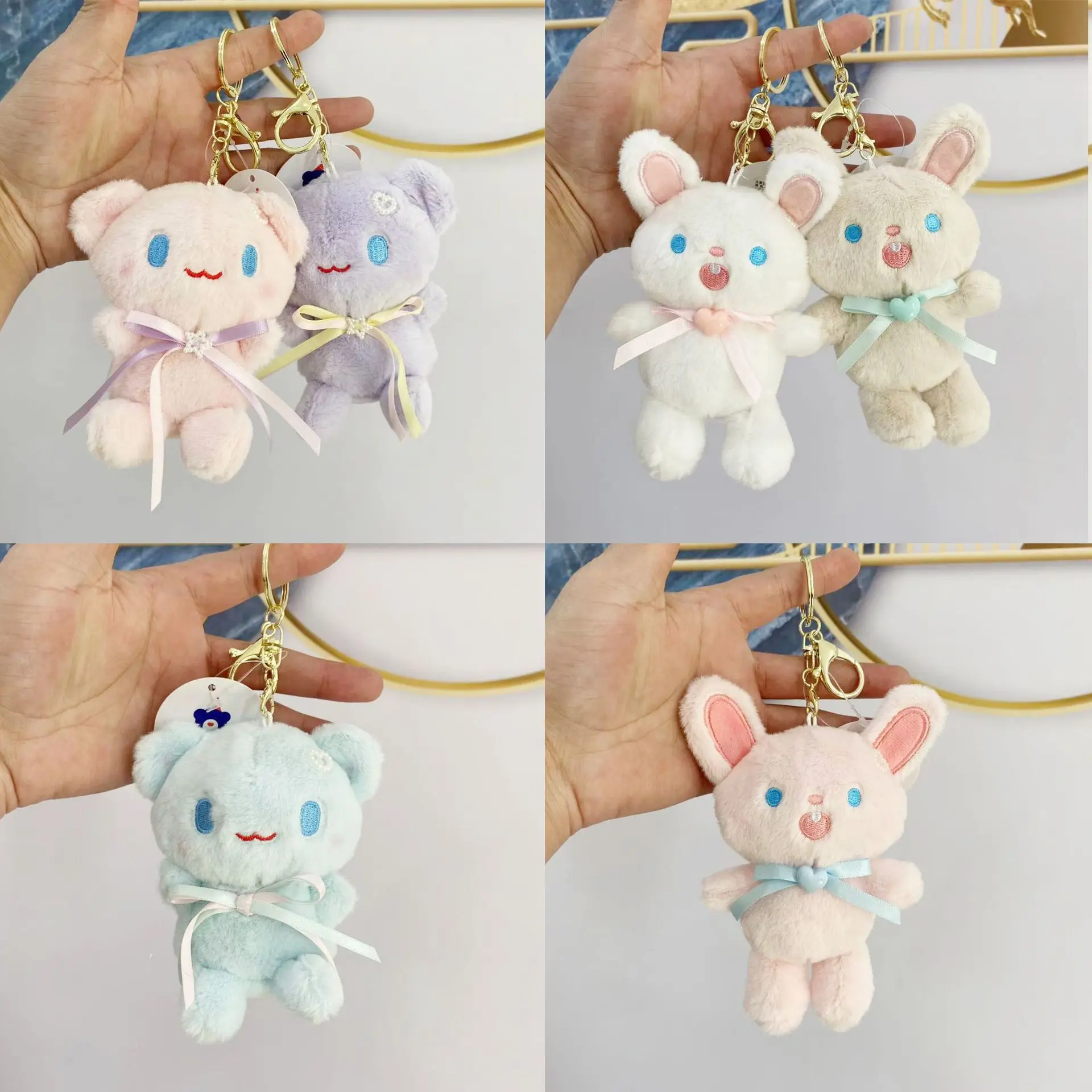 

new CutDream Bear Laughing rabbit pretty keychain sweet pendant soft doll trend Exquisitel fashione decorate birthday gift