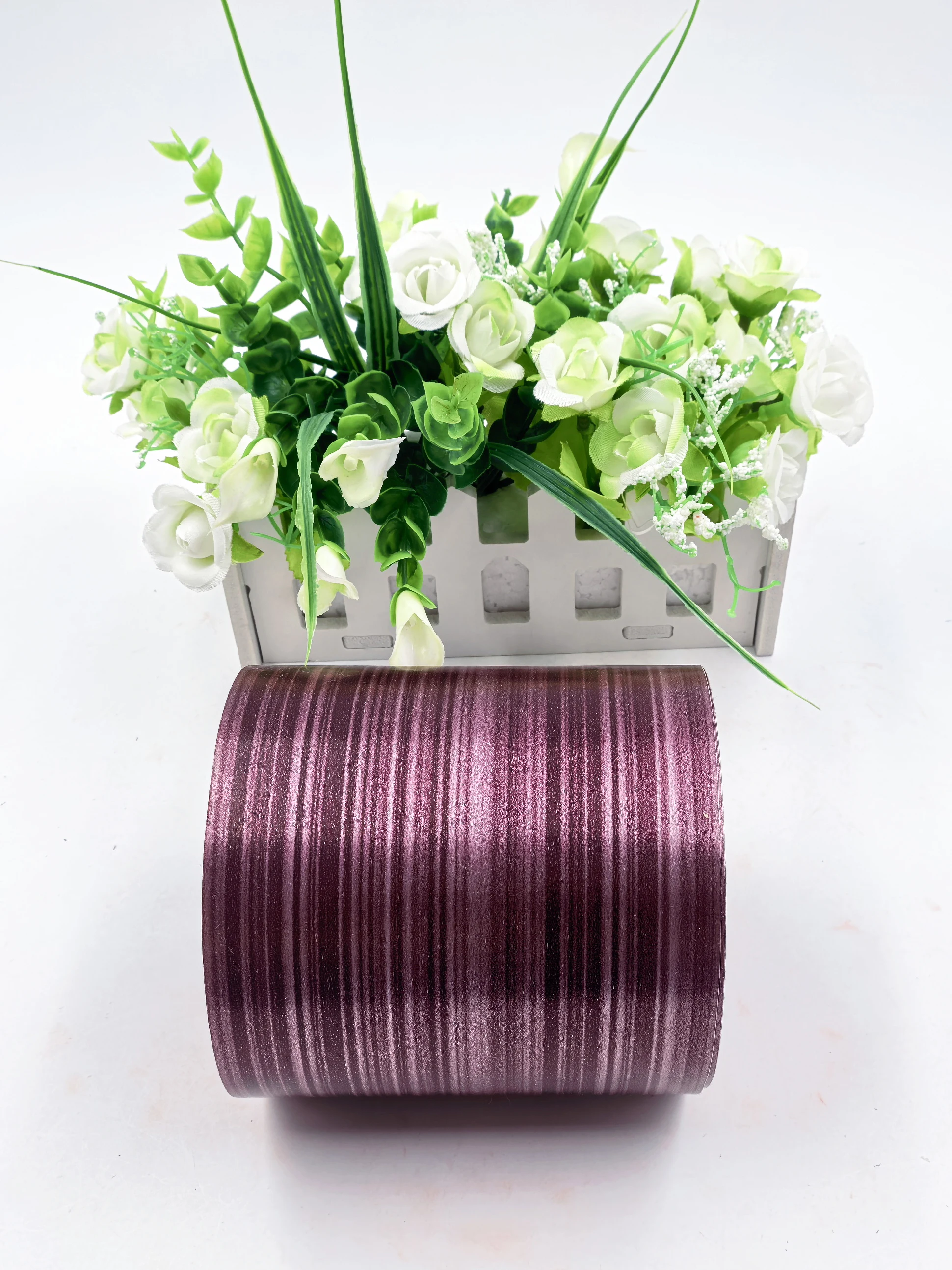 50 Yards Ti-Blatt-PP-Band, Poly-Satin-Blumenband, wasserdicht, für Innen- und Außendekoration, florale Kreation, Blumenstrauß-Ornament – Detail 4