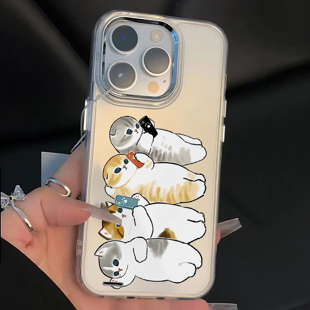 Adorable Transparent Cat Phone Case - Soft Silicone TPU Back Cover