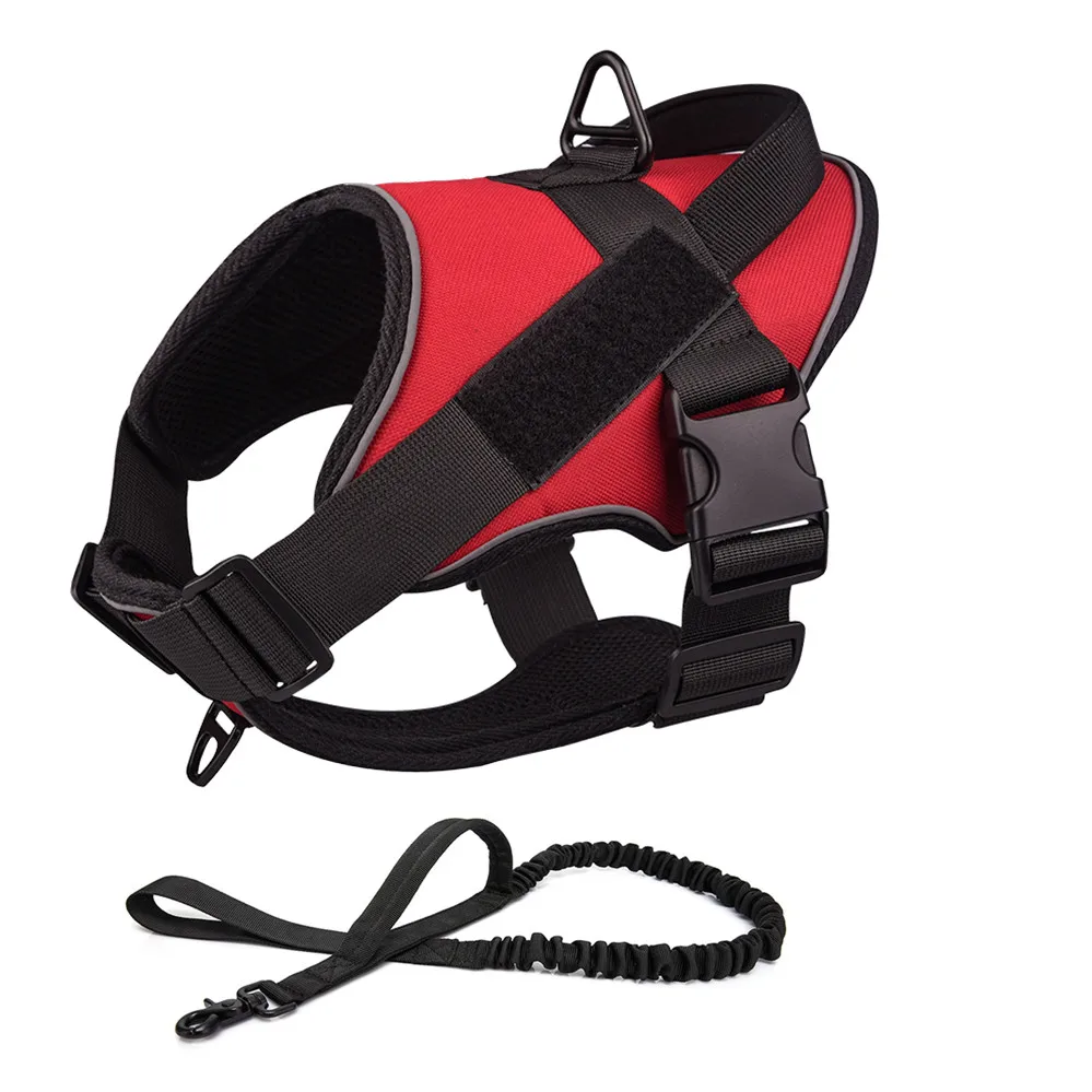 Tactical Dog Harness Reflective Military Adjustable Pet Vest with Handle Service Dog Harnesses for K9 Working Training 
