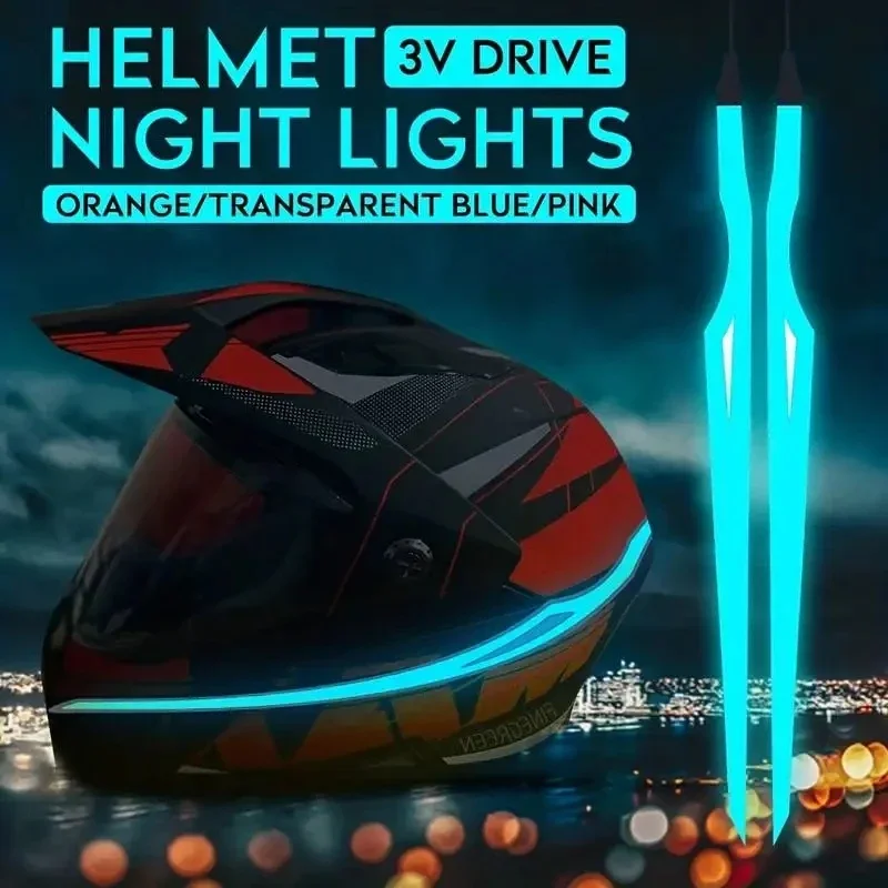 Motorcycle Helmet Night Light Kit EL Strip Flashing Durable